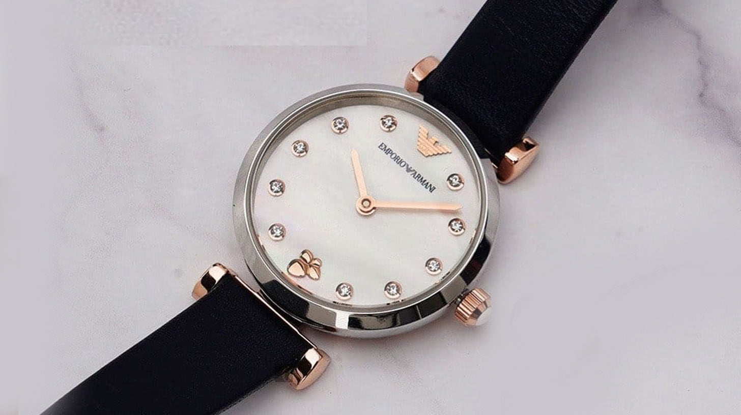 Emporio Armani Gianni T-Bar Diamond Accents Quartz AR80036 Women’s Watch