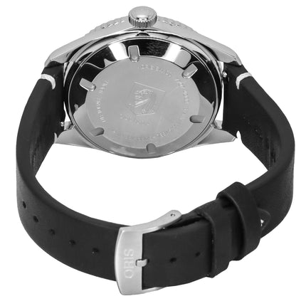 Oris Social Club Singapore Leather Strap White Dial Automatic 01-733-7707-4051-OSC-SGP-Set 100M Men's Watch