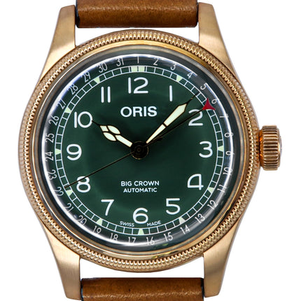 Oris Big Crown Pointer Date 80th Anniversary Edition Green Dial Automatic 01-754-7741-3167-07-5-20-58BR Men's Watch