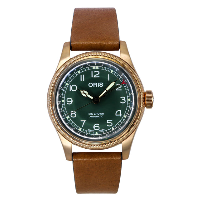 Oris Big Crown Pointer Date 80th Anniversary Edition Green Dial Automatic 01-754-7741-3167-07-5-20-58BR Men's Watch