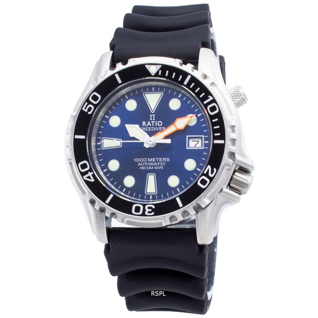 Ratio FreeDiver Helium Safe 1000M Stainless Steel Automatic 1066KE20-33VA-BLU Men's Watch