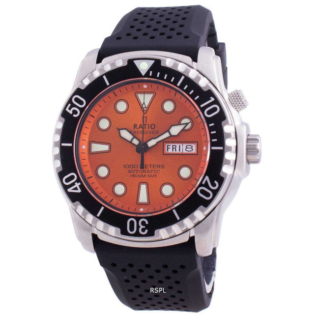 Ratio FreeDiver Helium-Safe 1000M Sapphire Automatic 1068HA90-34VA-ORG Men's Watch