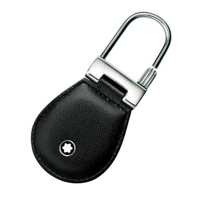 Montblanc Meisterstuck 14085 Black Leather And Steel Key Fob