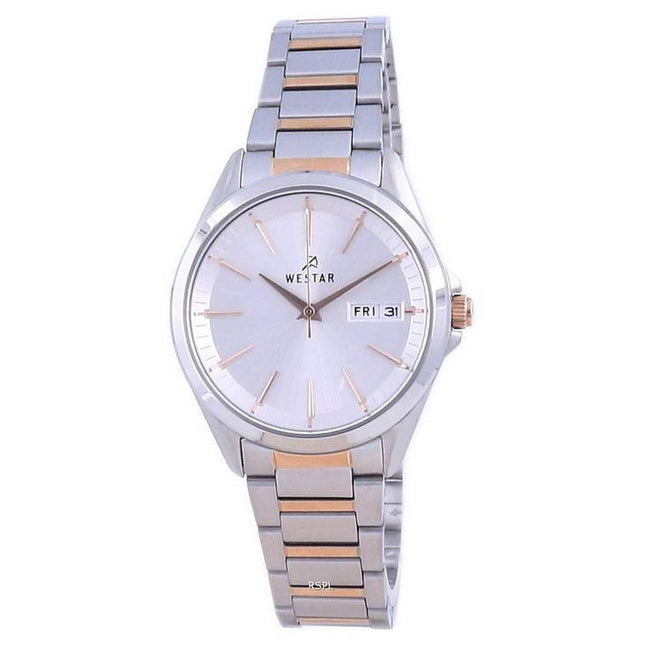 Westar Silver Dial Two Tone Stainless Steel Quartz 40212 SPN 607 Women's Watch