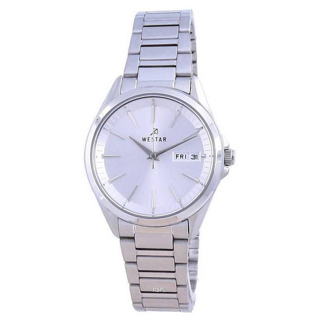 Westar Silver Dial Stainless Steel Quartz 40212 STN 107 Women's Watch