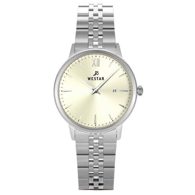 Westar Profile Stainless Steel Light Champagne Dial Quartz 40215STN102 Womens Watch