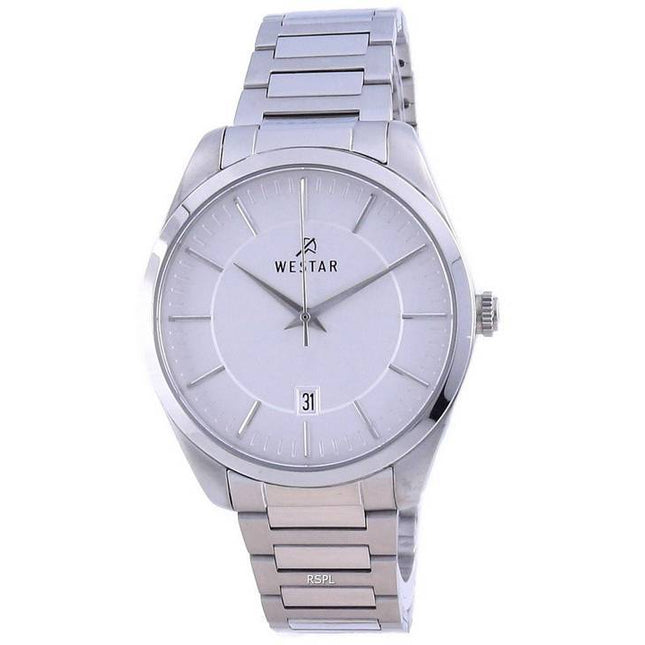 Westar Silver Dial Stainless Steel Quartz 50213 STN 107 Men's Watch