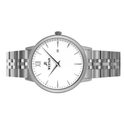 Westar Profile Stainless Steel White Dial Quartz 50215STN101 Men's Watch