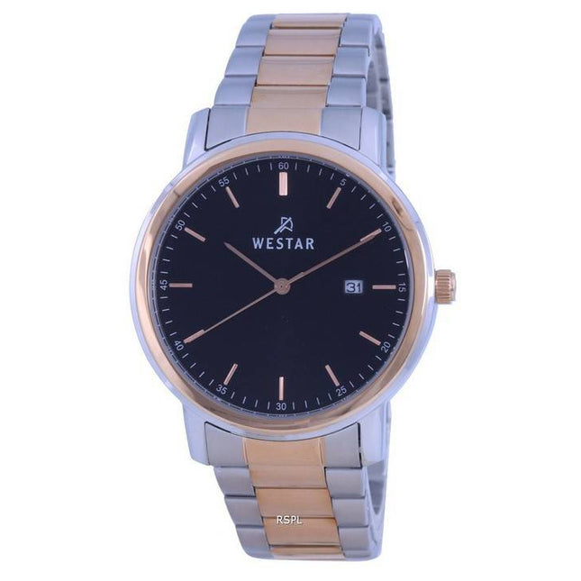 Westar Black Dial Two Tone Stainless Steel Quartz 50243SPN603 Men's Watch