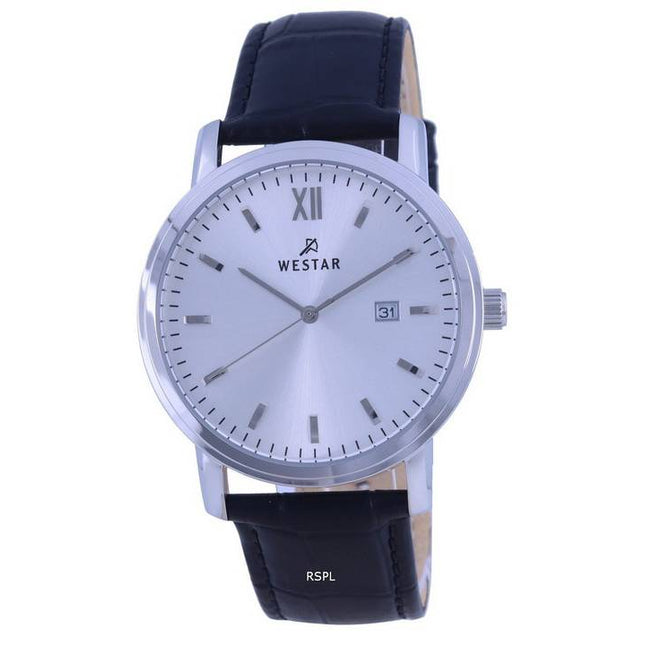 Westar White Dial Leather Strap Quartz 50244STN107 Men's Watch