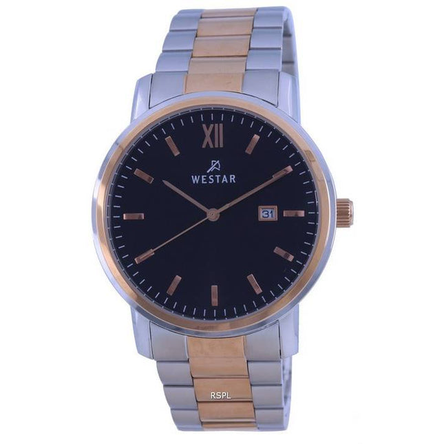 Westar Black Dial Two Tone Stainless Steel Quartz 50245SPN603 Men's Watch