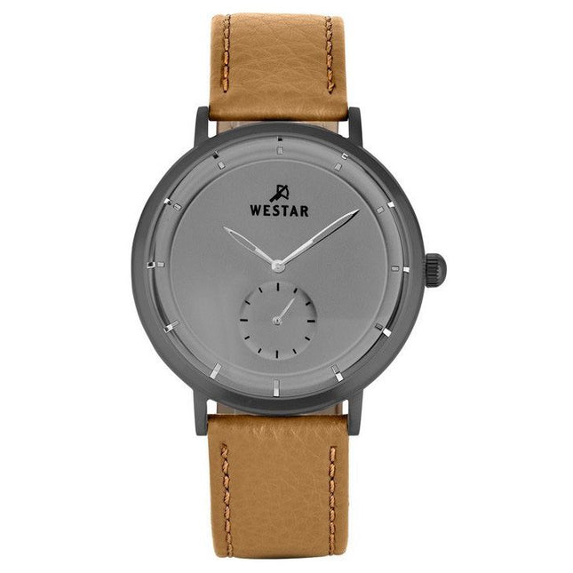 Westar Profile Leather Strap Grey Dial Quartz 50246GGN186 Mens Watch