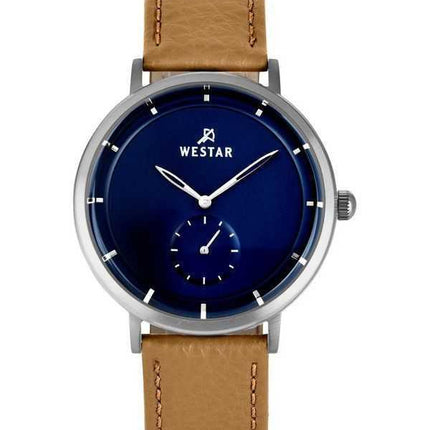 Westar Profile Leather Strap Blue Dial Quartz 50246STN184 Mens Watch