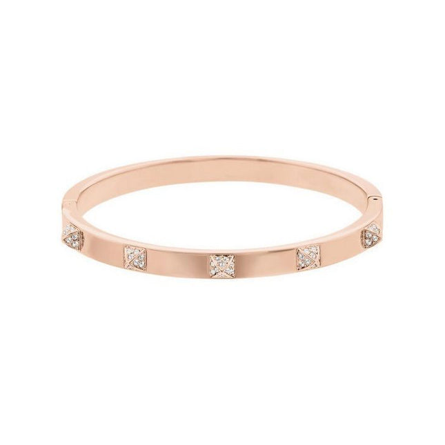 Swarovski Tactic Rose Gold Tone Bangle With White Crystal 5098368 For Women