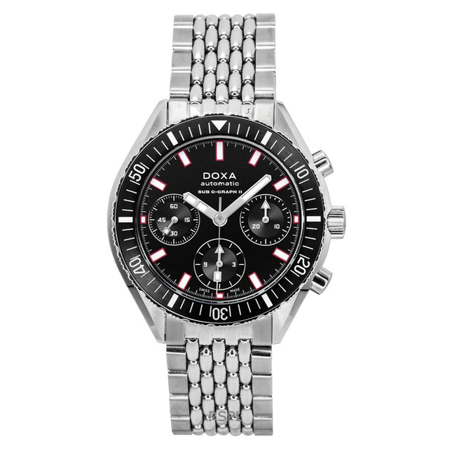 Doxa Sub 200 C-Graph II Sharkhunter Black Dial Automatic Diver's 797.10.101.10 200M Men's Watch With Extra Strap