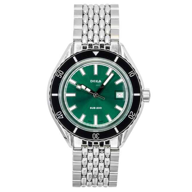 Doxa SUB 200 Sea Emerald Stainless Steel Green Dial Automatic Diver's 799.10.131.10 200M Men's Watch With Extra Strap