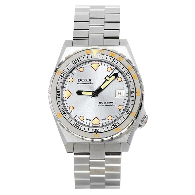 Doxa SUB 600T Searambler Stainless Steel Silver Dial Automatic Diver's 862.10.021.10 600M Men's Watch
