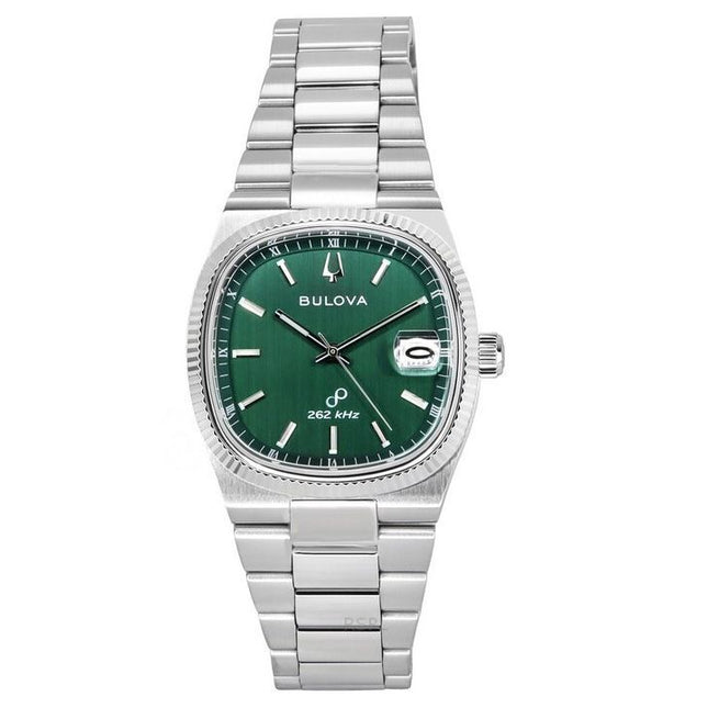 Bulova Classic Super Seville 262kHz Precisionist Stainless Steel Green Dial Quartz 96B439 Men's Watch