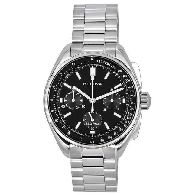 Bulova Lunar Pilot Archive Series Special Edition Chronograph Black Dial Quartz 96K111 Mens Watch With Extra Strap