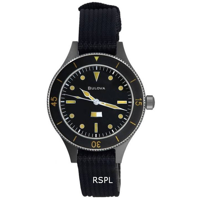 Bulova Archive Mil-Ships Limited Edition Black Dial Automatic 98A266 Men's Watch