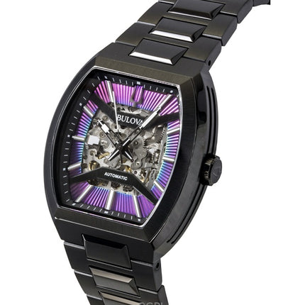 Bulova Maquina Stainless Steel Multicolor Semi-Skeleton Dial Automatic 98A320 Men's Watch