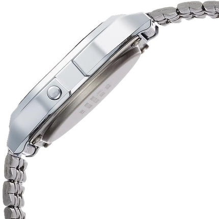 Casio Digital Alarm Chrono Stainless Steel A159WA-N1DF A159WA-N1 Mens Watch