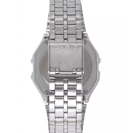 Casio Digital Alarm Chrono Stainless Steel A159WA-N1DF A159WA-N1 Mens Watch