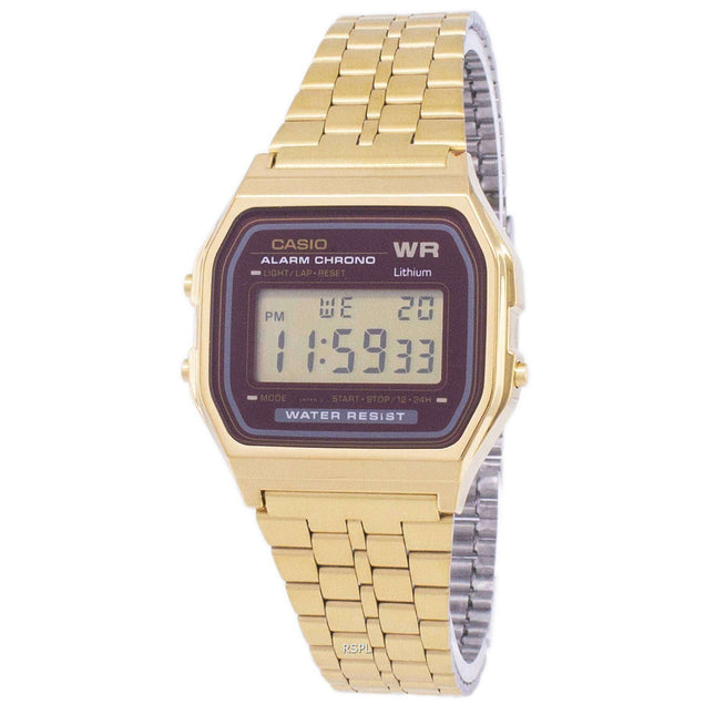Casio Gold Tone Chronograph Digital A159WGEA-5 Men's Watch
