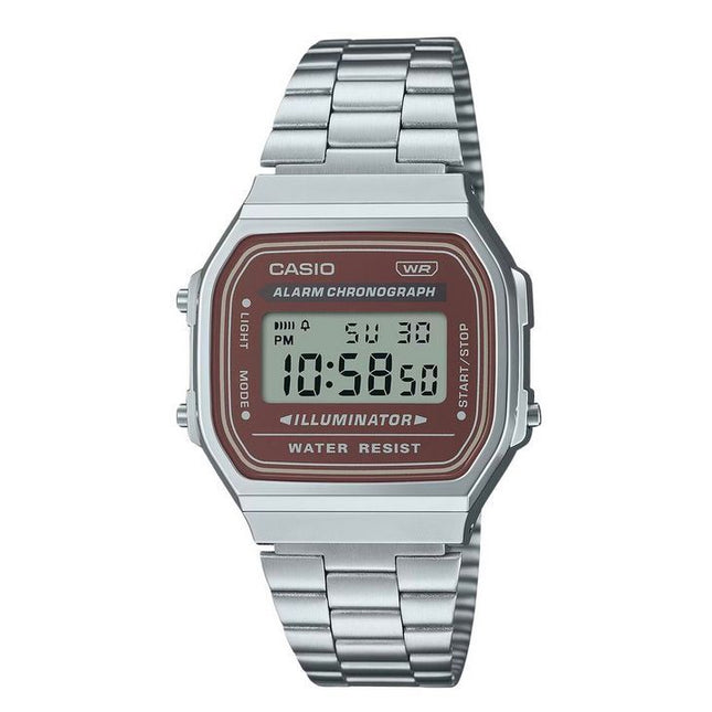 Casio Vintage Digital Stainless Steel Bracelet Quartz A168WA-5A Mens Watch