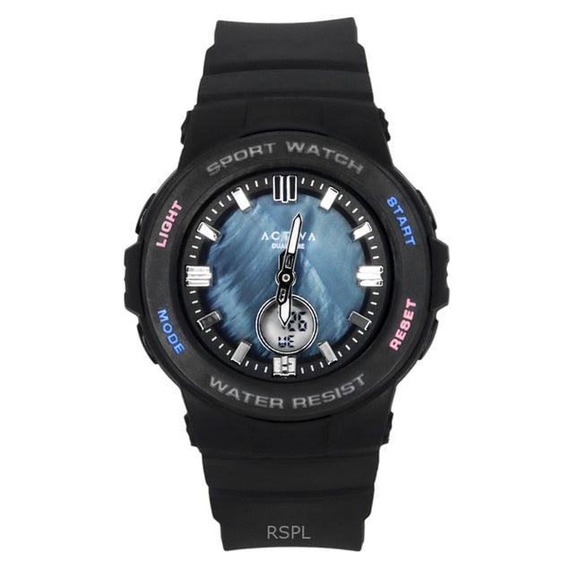 Invicta Activa Analog Digital Thermoplastic Polyurethane Strap Blue Mother of Pearl Dial Quartz ACW2125-001 Unisex Watch