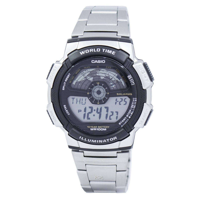 Casio Youth Illuminator World Time Digital AE-1100WD-1AV AE1100WD-1AV Men's Watch
