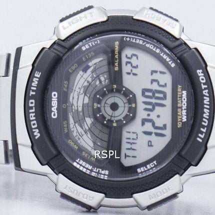 Casio Youth Illuminator World Time Digital AE-1100WD-1AV AE1100WD-1AV Men's Watch