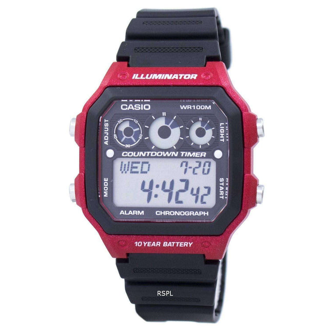 Casio Youth Series Illuminator Chronograph Alarm AE-1300WH-4AV Men's Watch