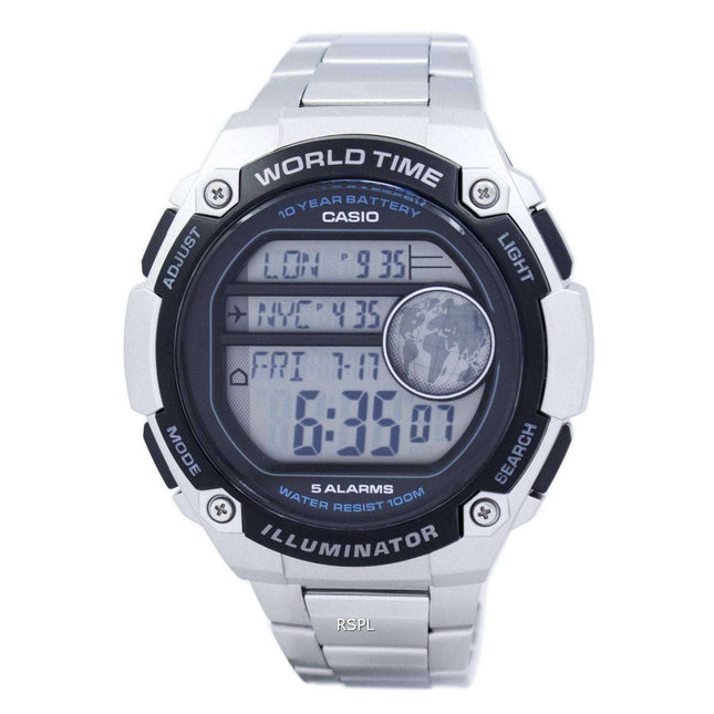 Casio Youth Illuminator World Time Digital AE-3000WD-1AV AE3000WD-1AV Men's Watch