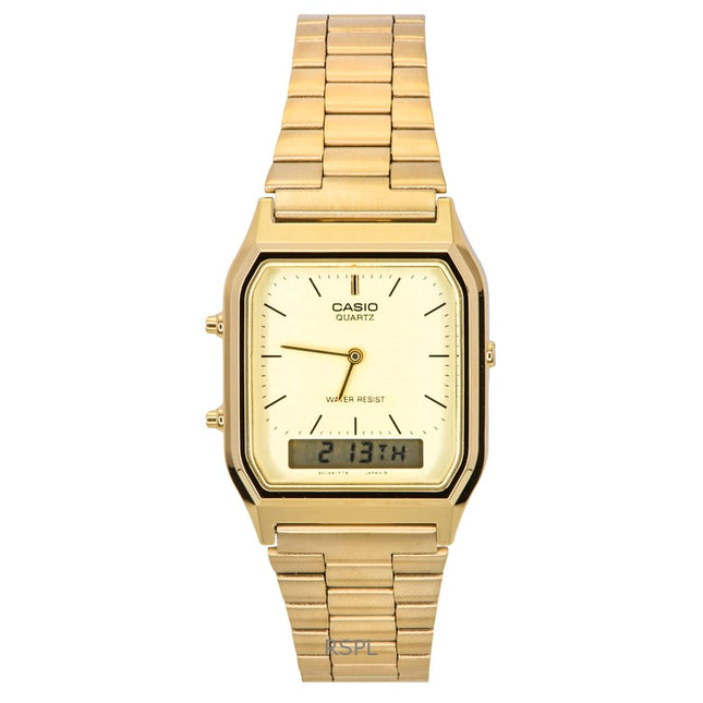 Casio Quartz Analog Digital Gold Tone AQ-230GA-9DMQYES Mens Watch