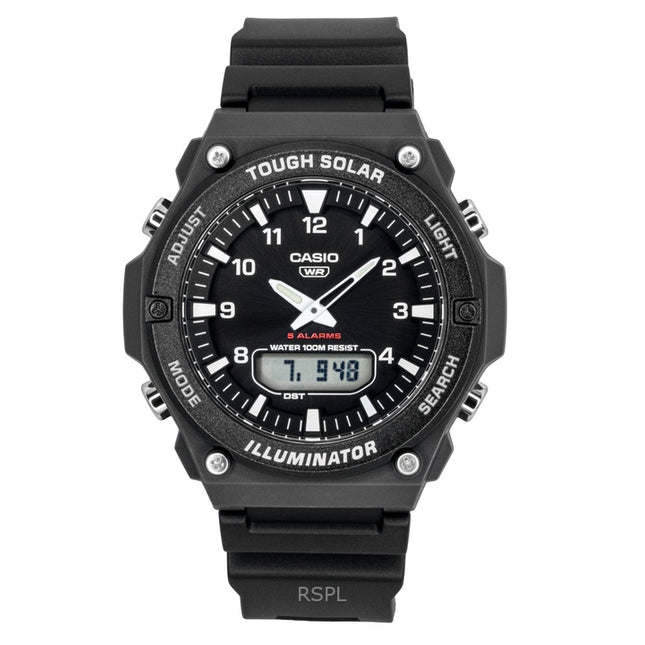 Casio G-Shock Analog Digital Resin Strap Black Dial Solar AQ-S820W-1AV 100M Men's Watch