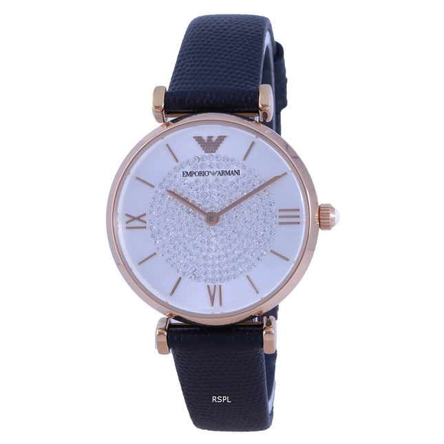 Emporio Armani Gianni T-Bar Crystal Accents Quartz AR11387 Women's Watch
