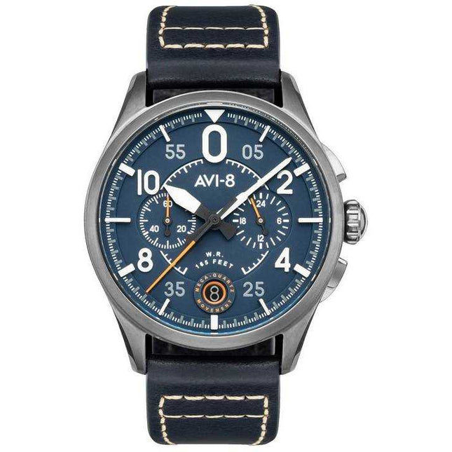 AVI-8 Spitfire Lock Channel Blue Chronograph Quartz AV-4089-04 Men's Watch