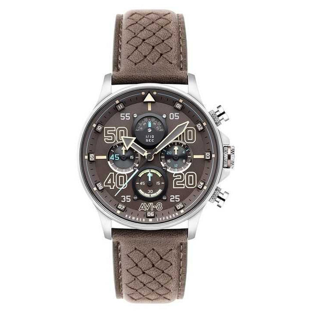 AVI-8 Hawker Typhoon Rb396 Sheila Chronograph Limited Edition Westhampnett Brown Dial Quartz AV-4093-06 Mens Watch