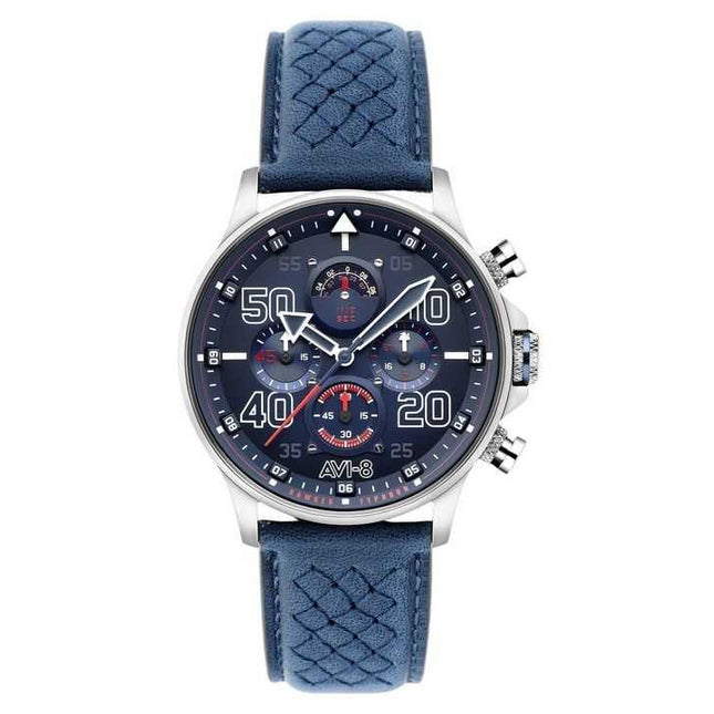 AVI-8 Hawker Typhoon Rb396 Sheila Chronograph Limited Edition Volkel Blue Dial Quartz AV-4093-07 Men's Watch