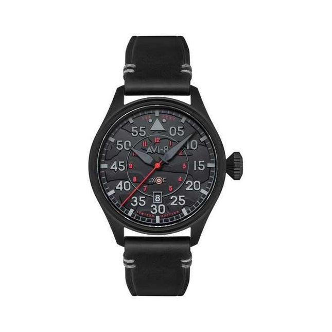 AVI-8 Hawker Hurricane Clowes Automatic Night Reaper Limited Edition Night Shadow Black Dial AV-4097-05 Mens Watch