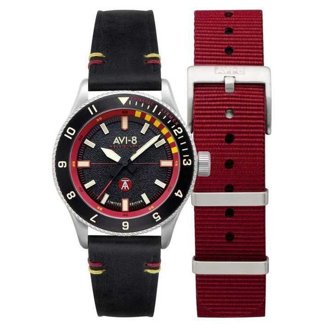AVI-8 Flyboy Tuskegee Airmen Limited Edition Licata Black Dial Quartz AV-4103-01 Mens Watch With Extra Strap