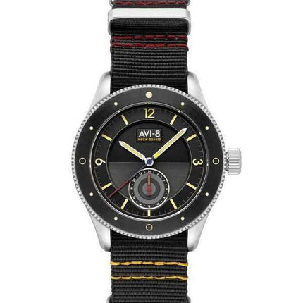 AVI-8 Flyboy Airmaster Sector Meca-Quartz Raven Black Nylon Strap Black Dial AV-4112-01 Men's Watch