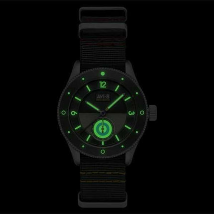 AVI-8 Flyboy Airmaster Sector Meca-Quartz Vert Green Nylon Strap Green Dial AV-4112-02 Men's Watch