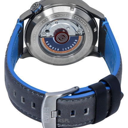 AVI-8 Hawker Typhoon Baldwin Iron Blue Leather Strap Grey Dial Automatic AV-4119-03 Men's Watch