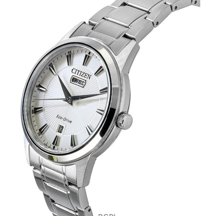 Citizen Eco-Drive Stainless Steel White Dial AW0100-86B Men's Watch
