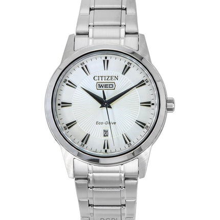 Citizen Eco-Drive Stainless Steel White Dial AW0100-86B Men's Watch