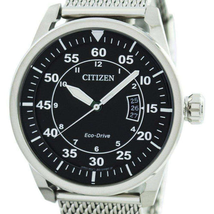 Citizen Aviator Eco-Drive Mesh Band AW1360-55E Men's Watch