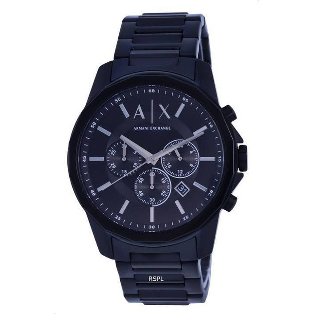 Armani Exchange Chronograph Stainless Steel Black Dial Quartz AX1722 Mens Watch