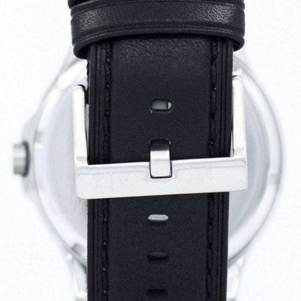 Armani Exchange Black Dial Leather Strap AX2101 Mens Watch